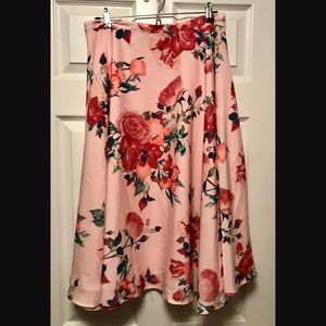 NWT ModCloth size 4 pink floral skirt